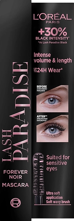 Wimperntusche - L'Oreal Paris Lash Paradise Forever Noir Mascara — Bild N2