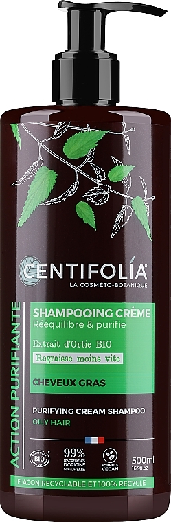 Creme-Shampoo für fettiges Haar mit grüner Tonerde und Brennnessel  - Centifolia Cream Shampoo Oily Hair — Bild N3