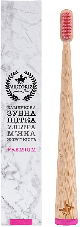 Zahnbürste aus Bambus rosa - Viktoriz Premium — Bild N1