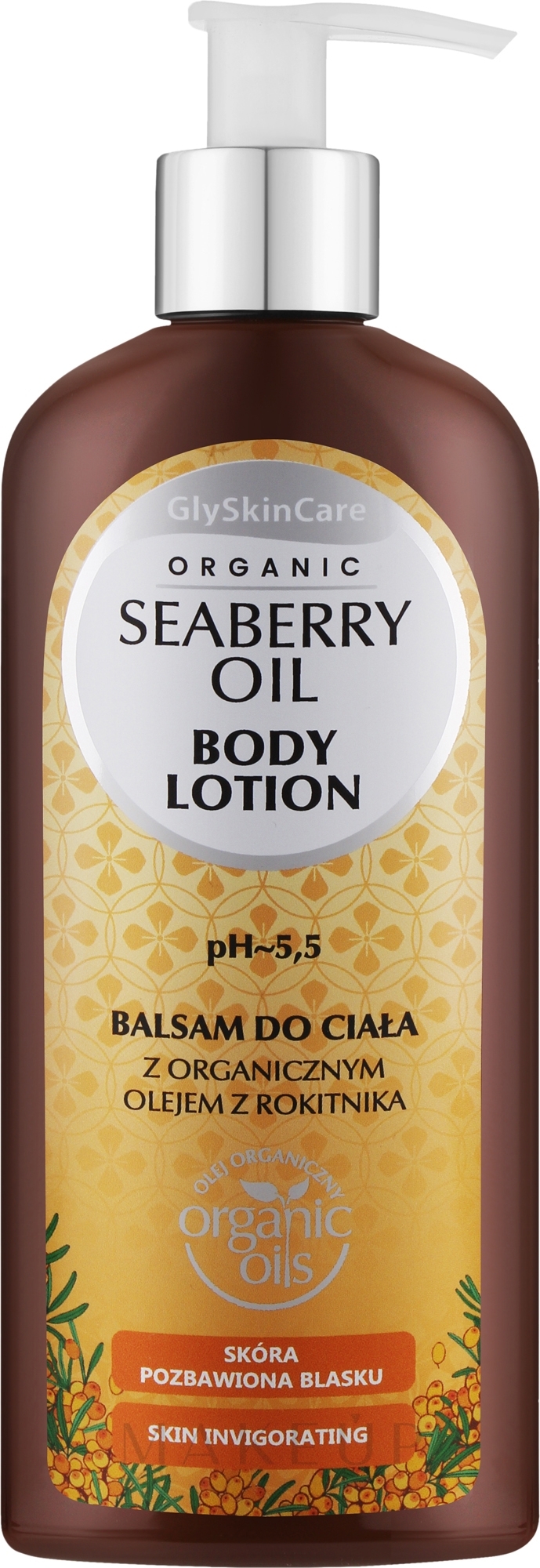 Körperlotion mit Bio Sanddornöl - GlySkinCare Organic Seaberry Oil Body Lotion — Bild 250 ml
