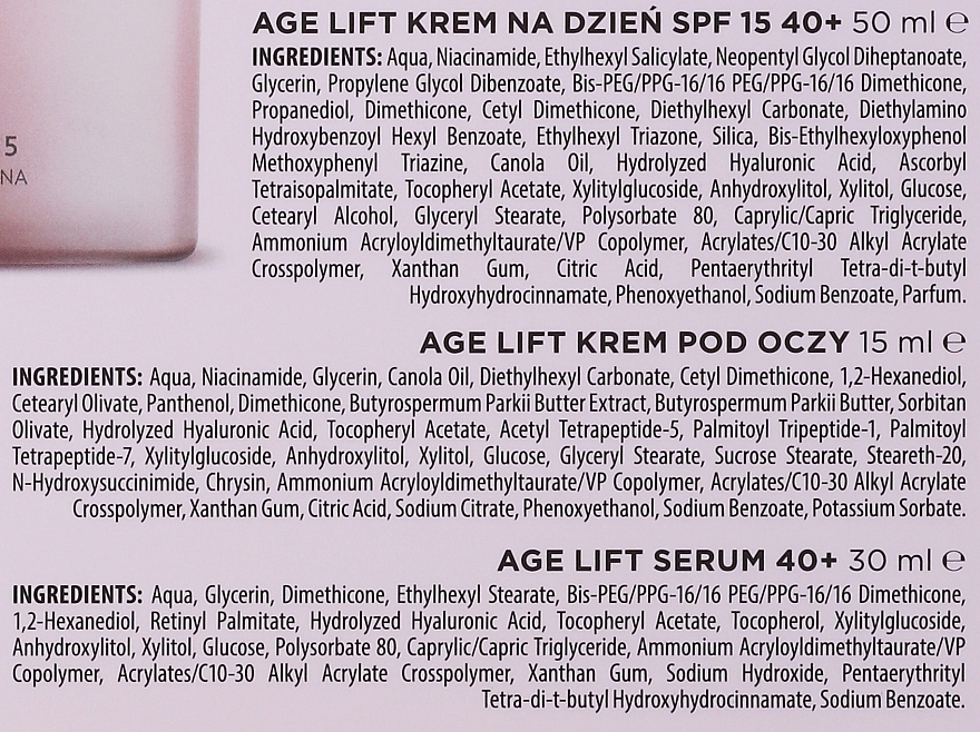 Gesichtspflegeset - Iwostin Age Lift (Gesichtscreme 50ml + Augencreme 15ml + Serum 30ml) — Bild N3