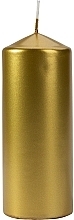 Düfte, Parfümerie und Kosmetik Zylindrische Kerze 60x150 mm Goldmetallic - Bispol