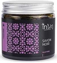 Schwarze Seife Rose - Intaj Cosmetics Savon Noir With Alle Rose — Bild N1