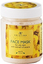 100% Natürliche Gesichtsmaske mit Akazienextrakt für fettige Haut - Hristina Cosmetics Acacia Extract Face Mask — Bild N1