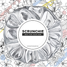 Scrunchie-Haargummi hellsilber Knit Fashion Classic - MAKEUP Hair Accessories — Bild N1