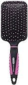 Düfte, Parfümerie und Kosmetik Haarbürste rechteckig 11 Reihen schwarz mit rosa - Titania Hair Care Pneumatic Hair Brush Paddle