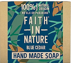 Düfte, Parfümerie und Kosmetik Handgemachtes Seifenstück mit Blauzeder - Faith In Nature Blue Cedar Hand Made Soap