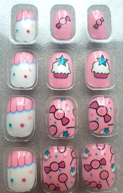 Selbstklebende Nägel für Kinder 979 Süßigkeiten 12 St. - Deni Carte Tipsy Kids  — Bild N7