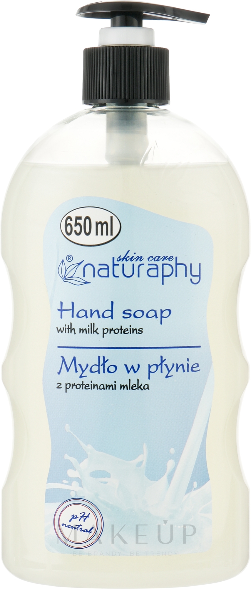 Flüssige Handseife mit Milchproteinen - Naturaphy Hand Soap — Bild 650 ml