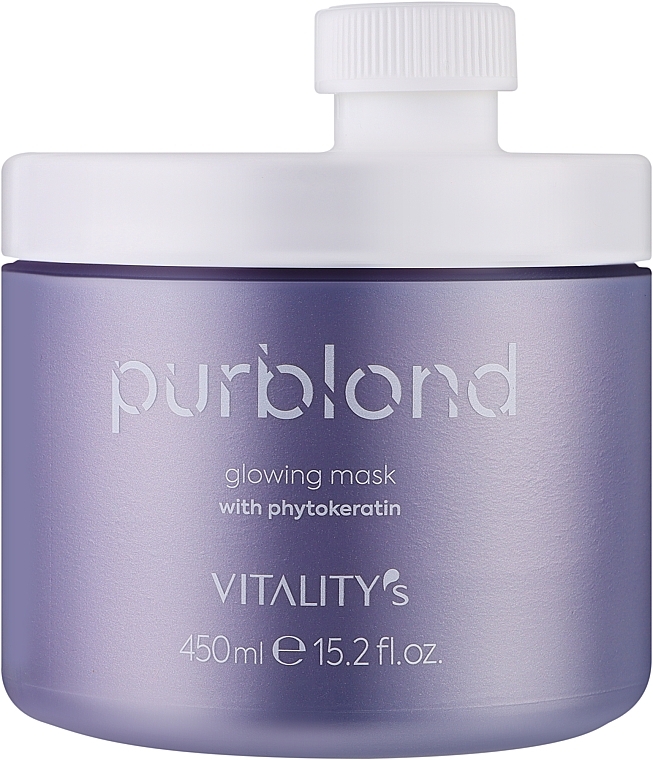 Maske für blonde Haare mit Phytokeratin - Vitality's Purblond Glowing Mask — Bild N1