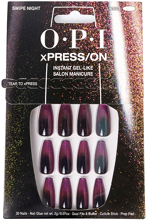 Künstliche Nägel - OPI Xpress/On Swipe Night  — Bild N1