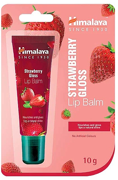 Lippenbalsam Erdbeer-Glitzer - Himalaya Herbals Strawberry Gloss Lip Balm (in Tube)  — Bild N1