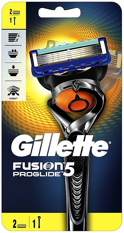 Rasierer mit 2 Ersatzklingen - Gillette Fusion 5 ProGlide Flexball — Bild N1