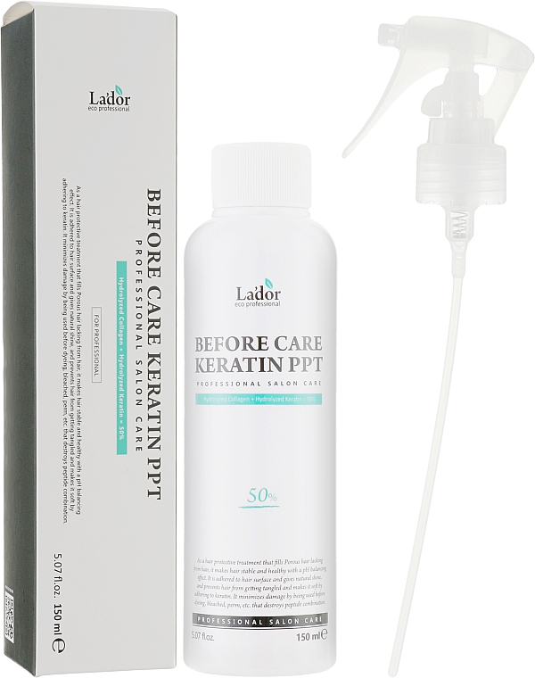 Keratin-Haarschutz gegen Daerwelle-, Färbe- und Hochtemperaturbehandlungen - La'dor Eco Before Care Keratin PPT — Bild N3
