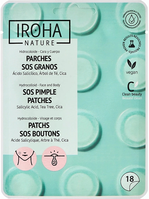 Anti-Akne-Pflaster - Iroha Nature SOS Pimple Patches — Bild N1