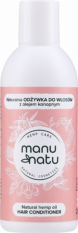 Feuchtigkeitsspendende und nährende Haarspülung mit Hanföl und Vitamin E - Manu Natu Natural Hemp Oil Hair Conditioner — Bild N1