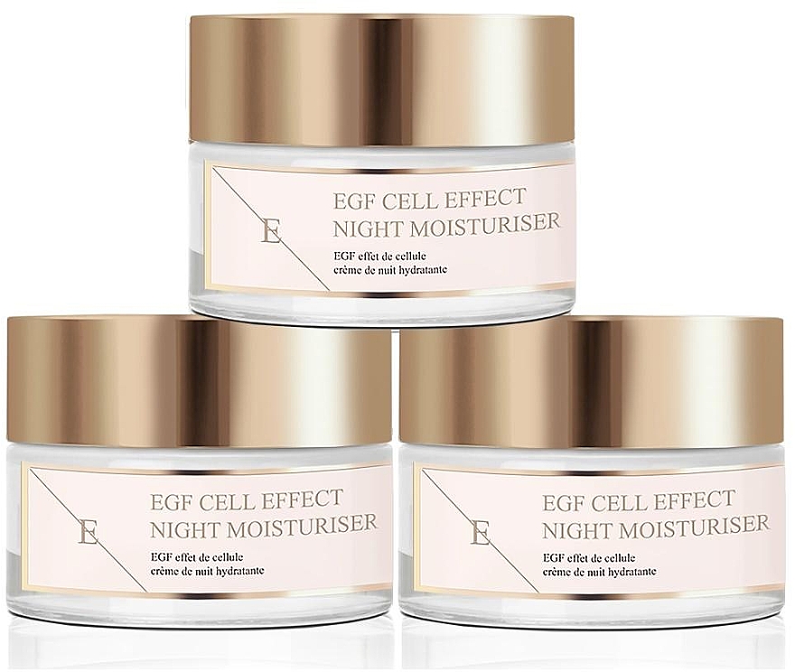 Gesichtspflegeset - Eclat Skin London EGF Cell Effect Night Moisturiser Set (Gesichtscreme 3x50ml) — Bild N1