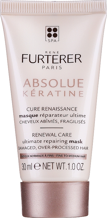 Intensiv regenerierende Maske für strapaziertes und geschwächtes Haar - Rene Furterer Absolue Keratine Ultimate Repairing Mask — Bild N1