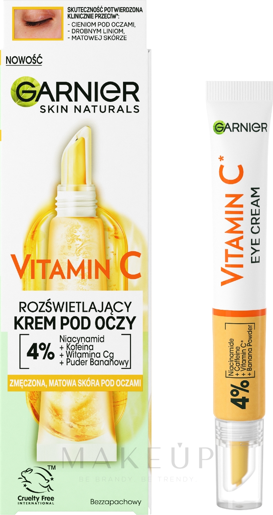 Aufhellende Augencreme - Garnier Vitamin C Eye Cream — Bild 15 ml