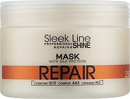 Reparierende Haarmaske mit Seidenprotein - Stapiz Sleek Line Repair Hair Mask — Bild N1