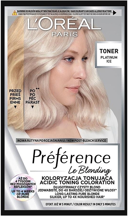 Haartoner - L'Oreal Paris Preference Le Blonding Toner  — Bild N1