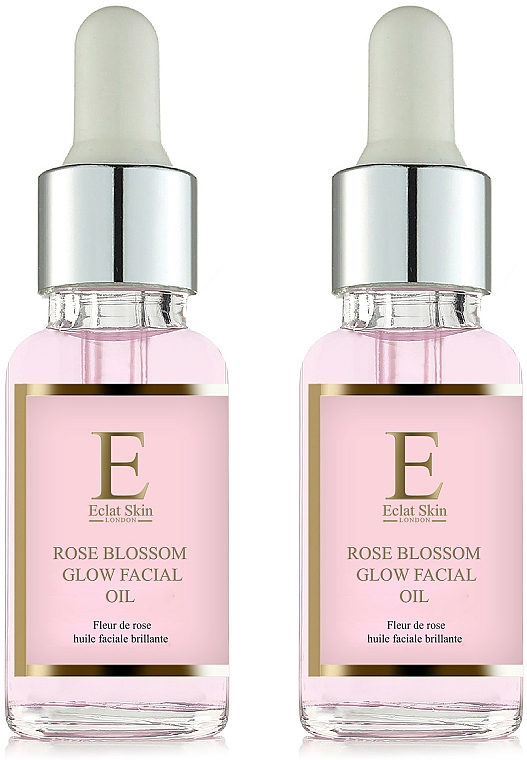 Gesichtspflegeset - Eclat Skin London Rose Blossom Glow Facial Oil (Gesichtsöl 2x30ml) — Bild N1