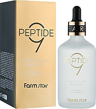 Düfte, Parfümerie und Kosmetik Aufhellendes Anti-Falten Gesichtsserum mit 9 Peptiden - Farmstay Peptide 9 Super Vitalizing Ampoule