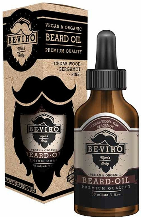 Bartöl mit Zedernholz, Kiefer Wood und Beard Bergamot Cedar Pine Bergamotte - Beviro Oil