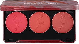 Rougepalette - Makeup Revolution Flamingo Mini Trio Blush Palette Oh My Blush — Bild N1