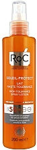 Düfte, Parfümerie und Kosmetik Sonnenschutzlotion-Spray - RoC Soleil-Protect High Tolerance Lotion Spray SPF50