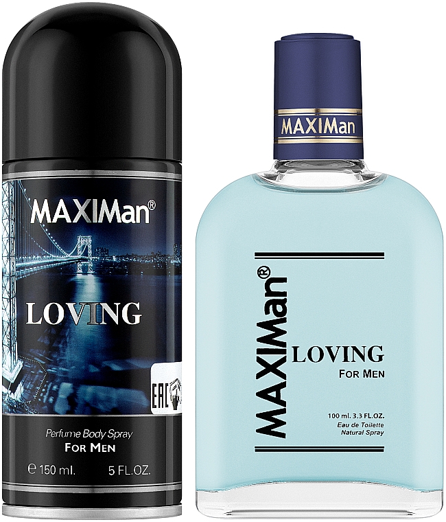 Aroma Parfume Maximan Loving - Duftset (Eau de Toilette 100ml + Deospray 150ml)  — Bild N2