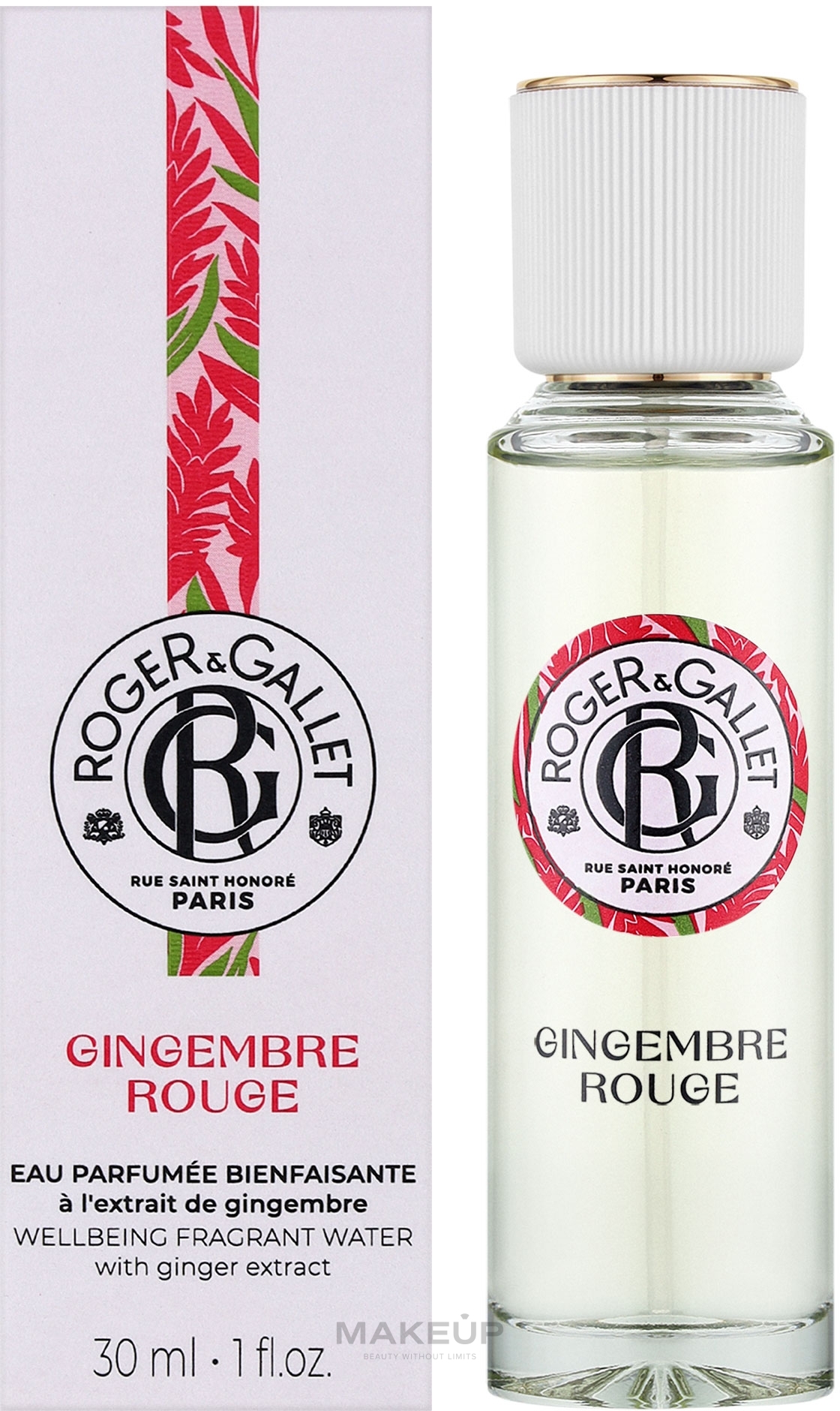 Roger&Gallet Gingembre Rouge Wellbeing Fragrant Water - Aromatisches Wasser — Bild 30 ml