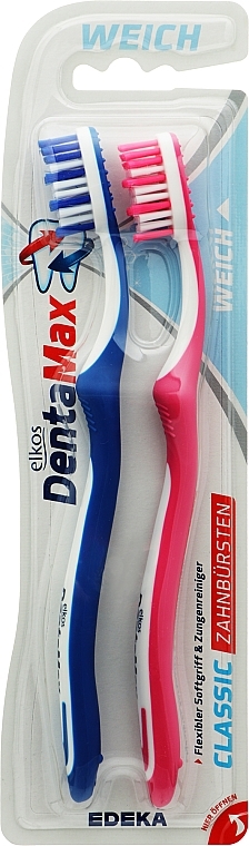 Zahnbürste weich rosa und blau - Elkos Dental Classic — Bild N3