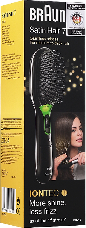 Elektrische Haarbürste mit aktiven Ionen schwarz - Braun Satin Hair 7 BR710 Black — Bild N2