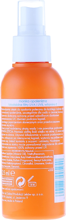 Wasserfestes Sonnenchutzöl SPF 6 - Ziaja Body Oil — Bild N2