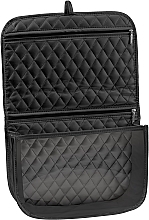 Gesteppte Kosmetiktasche 21,5x27,5x10 cm A6114VT schwarz  - Janeke Chic Big Pouch with Hook — Bild N2