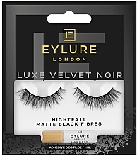 Düfte, Parfümerie und Kosmetik Künstliche Wimpern - Eylure False Eyelashes Luxe Velvet Noir Matte Black Fibres Nightfall