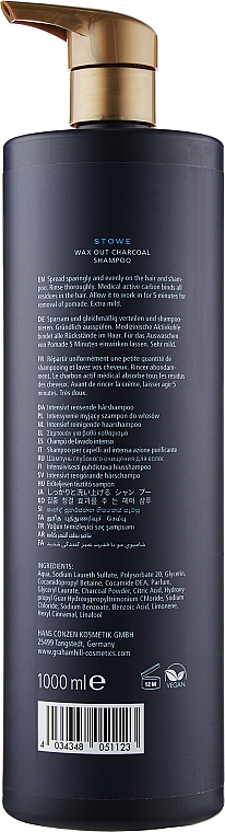 Shampoo zur Tiefenreinigung mit Aktivkohle - Graham Hill Stowe Wax Out Charcoal Shampoo — Bild N5