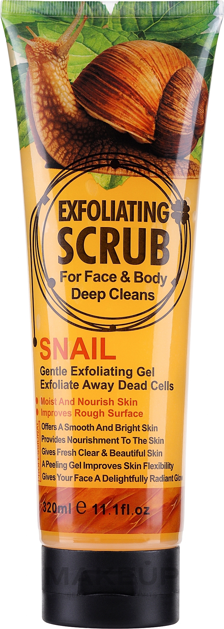 Gesichts- und Körperpeeling Schneckenschleim - Wokali Exfoliating Scrub Snail — Bild 320 ml