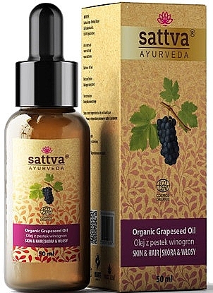 Organisches Öl Traubenkerne - Sattva Ayurveda Organic Grapeseed Oil  — Bild N1