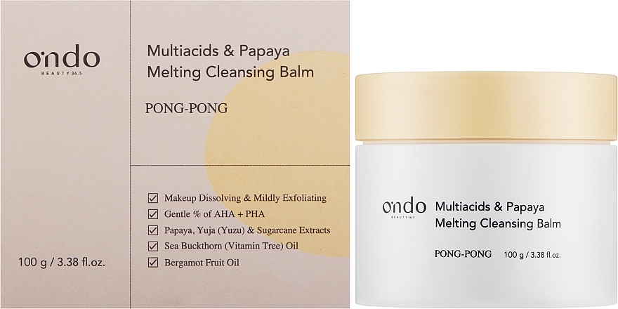 Make-up-Entferner-Balsam - Ondo Beauty 36.5 Multiacids & Papaya Melting Cleansing Balm — Bild N2