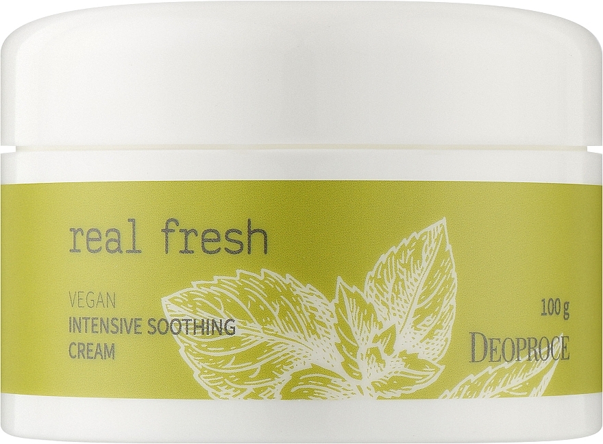 Intensiv beruhigende Gesichtscreme - Deoproce Real Fresh Vegan Intensive Soothing Cream — Bild N1