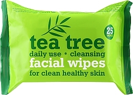 Gesichtsreinigungstücher 25 St. - Xpel Marketing Ltd Tea Tree Facial Wipes For Clean Healthy Skin — Bild N1