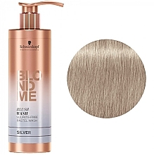 Sulfatfreies Shampoo für blonde Farbkorrektur mit Pastelleffekten in silber - Schwarzkopf Professional Blond Me Blush Wash Apricot — Bild N2