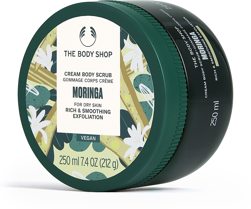 Creme-Körperpeeling - The Body Shop Vegan Moringa Cream Body Scrub — Bild N2
