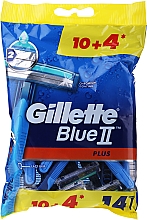 Düfte, Parfümerie und Kosmetik Einwegrasierer-Set 10+4 St. - Gillette Blue II Plus