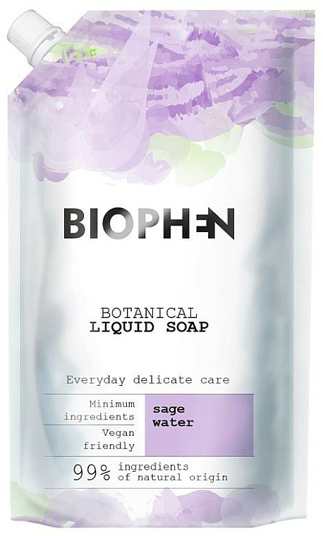 Flüssigseife mit Salbeiwasser - Biophen Sage Water Botanical Liquid Soap (Doypack) — Bild N1