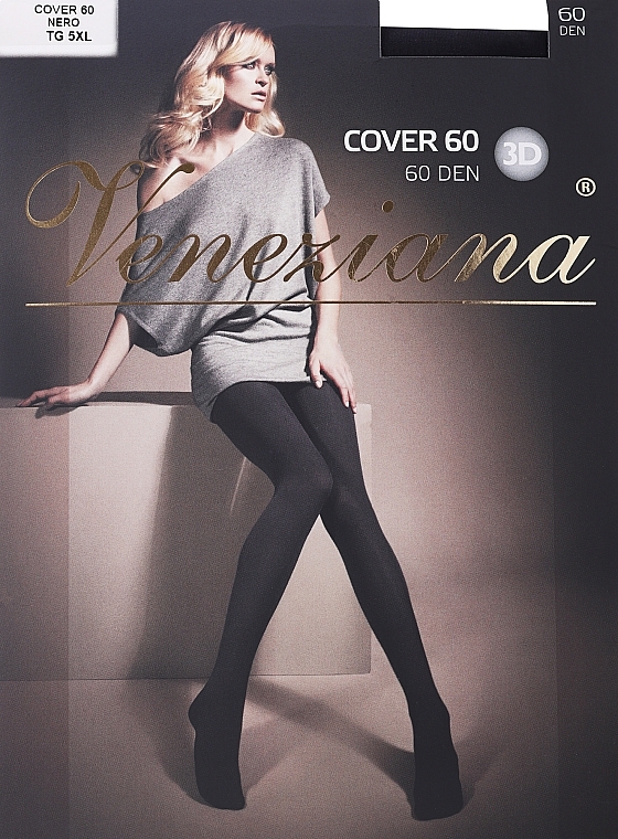 Strumpfhose für Damen Cover 3D 60 Den nero - Veneziana — Bild N1