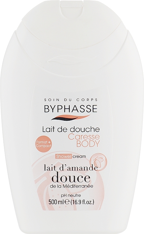 Duschcreme mit süßer Mandelmilch - Byphasse Caresse Shower Cream — Bild N1