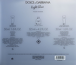 Dolce&Gabbana Light Blue Pour Homme - Duftset (Eau de Toilette 125ml + Duschgel 50ml + After Shave Balsam 50ml)  — Bild N4